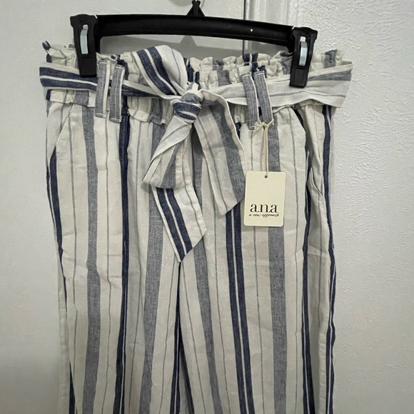 Paperbag Striped Pants - Picture 1 of 4